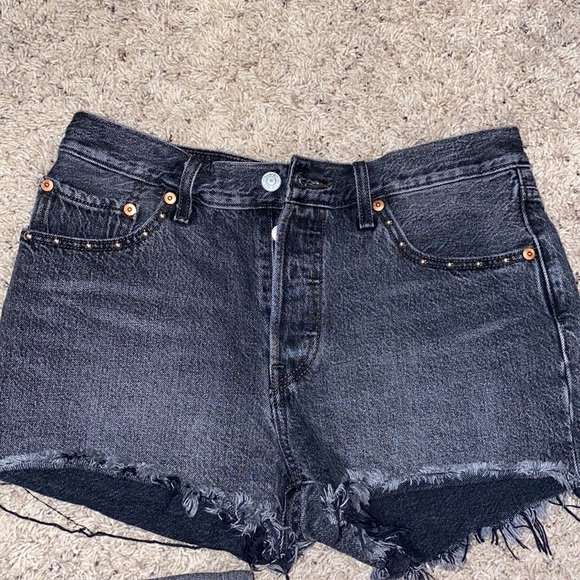 Levi's Black Jean Shorts - Picture 2 of 3